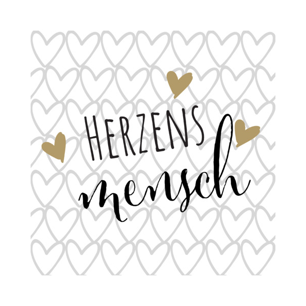 7321012120443 - Motivserviette 33x33cm Spruch 7321012120443 PaperDesign