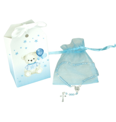 Geschenkset Taufe Bär blau