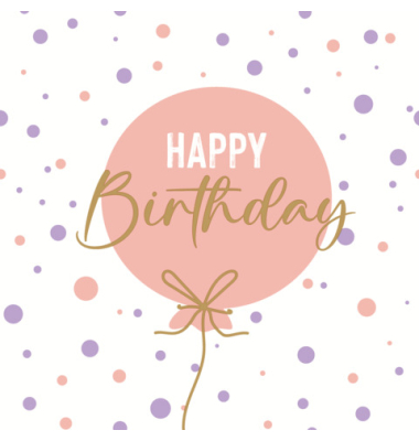 Motivserviette 33x33cm Geburtstag