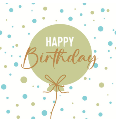 Motivservietten 212043 / Geburtstag, 3-lagig, 33x33cm