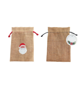 Weihnachtlicher Jutesack 17x25cm sortiert
