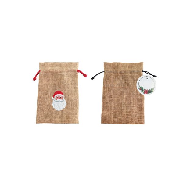 4 Stück Donau Weihnachtlicher Jutesack 17x25cm sortiert 9004546571872 Donau
