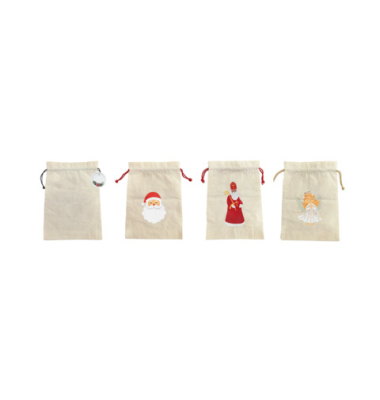 Weihnachtlicher  Baumwollsack 25x35cm