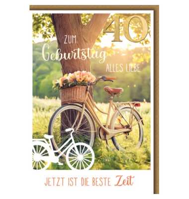 Geburtstagskarte Zahl  40