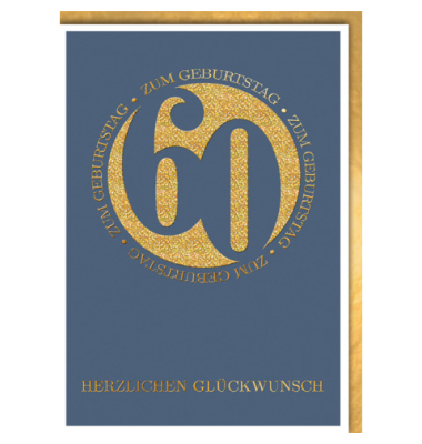 Geburtstagskarte Zahl  60