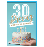 Geburtstagskarte Zahl  30