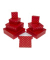 Geschenkkarton Shiny Hearts rot