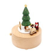 Deko Spieluhr Santa Claus natur