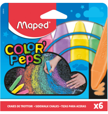 Stra&szlig;enmalkreide 6ST sortiert