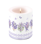 Kerze 19319735 Sch&ouml;ner Lavendel wei&szlig; 