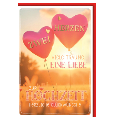 Gl&uuml;ckwunschkarten 911219 11,5x17 cm 115mm x 170mm (BxH) bunt