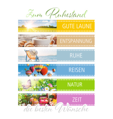 Gl&uuml;ckwunschkarten 60-6965 11,5x17 cm 115mm x 170mm (BxH) bunt