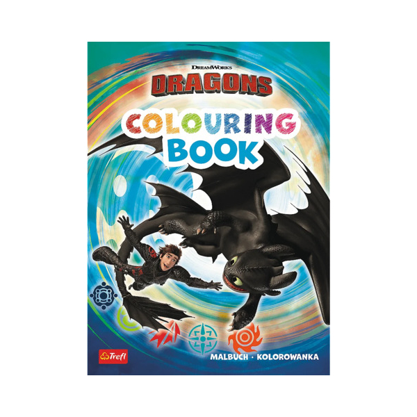Trefl Malbuch Dragons 9788368084672 Trefl