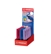 Textmarker 70/15-6, Display (15 #), farbig sortiert (ultramarinblau/burunderrot/grauviolett/rouge), 2-5mm Keilspitze