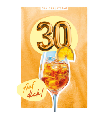 Geburtstagskarte Zahl 30