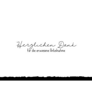 Dankeskarten 81-4019 15x10,5 cm 150mm x 105mm (BxH) Trauerdank wei&szlig;