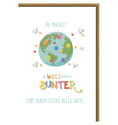 Geburtstagskarten 551432 11,5x17 cm 115mm x 170mm (BxH) Erde bunt