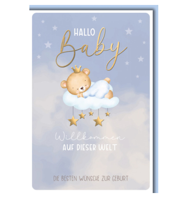 Gl&uuml;ckwunschkarten 311163 11,5x17 cm 115mm x 170mm (BxH) blau