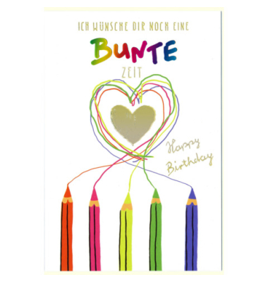 Geburtstagskarten 51-LB284 Buntstifte bunt