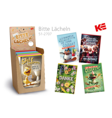 Geburtstagskarten 51-2707 farbig sortiert