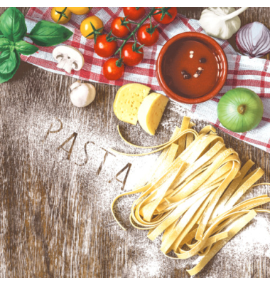 Motivserviette 33x33cm Kulinarik