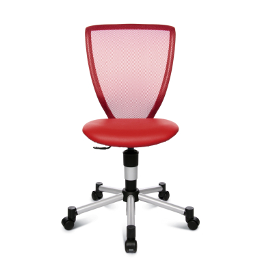 Kinderdrehstuhl Titan Junior, rot / silber, bis 60kg, ohne Kopfst&uuml;tze