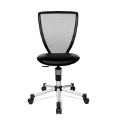Kinderdrehstuhl Titan Junior, schwarz / silber, bis 60kg, ohne Kopfst&uuml;tze