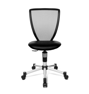 Kinderdrehstuhl Titan Junior, schwarz / silber, bis 60kg, ohne Kopfst&uuml;tze