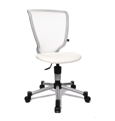 Kinderdrehstuhl Titan Junior, wei&szlig; / silber, bis 60kg, ohne Kopfst&uuml;tze