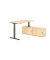 Sitz-Steh-Schreibtischkombination VXMST, h&ouml;henverstellbar 71-120cm (H), 160x80cm (BxT), rechteckig, ahorn / graphit