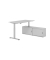 Sitz-Steh-Schreibtischkombination VXMST, h&ouml;henverstellbar 71-120cm (H), 160x80cm (BxT), rechteckig, grau / silber