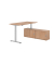 Sitz-Steh-Schreibtischkombination VXMST, h&ouml;henverstellbar 71-120cm (H), 160x80cm (BxT), rechteckig, nussbaum / silber