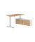 Sitz-Steh-Schreibtischkombination VXMST, h&ouml;henverstellbar 71-120cm (H), 160x80cm (BxT), rechteckig, asteiche / silber
