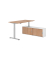 Sitz-Steh-Schreibtischkombination VXMST, h&ouml;henverstellbar 71-120cm (H), 160x80cm (BxT), rechteckig, nussbaum / silber