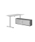 Sitz-Steh-Schreibtischkombination VXMST, h&ouml;henverstellbar 71-120cm (H), 160x80cm (BxT), rechteckig, grau / silber