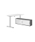 Sitz-Steh-Schreibtischkombination VXMST, h&ouml;henverstellbar 71-120cm (H), 160x80cm (BxT), rechteckig, wei&szlig; / silber