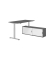 Sitz-Steh-Schreibtischkombination VXMST, h&ouml;henverstellbar 71-120cm (H), 160x80cm (BxT), rechteckig, graphit / silber