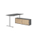 Sitz-Steh-Schreibtischkombination VXMST, h&ouml;henverstellbar 71-120cm (H), 160x80cm (BxT), rechteckig, graphit / silber