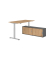 Sitz-Steh-Schreibtischkombination VXMST, h&ouml;henverstellbar 71-120cm (H), 160x80cm (BxT), rechteckig, asteiche / silber