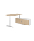 Schreibtischkombination XDSM 16, h&ouml;henverstellbar 63-127cm (H), 160x80cm (BxT), rechteckig, eiche / silber