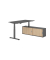Schreibtischkombination XDSM 16, h&ouml;henverstellbar 63-127cm (H), 160x80cm (BxT), rechteckig, graphit / graphit