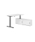 Sitz-Steh-Schreibtischkombination VXMST, h&ouml;henverstellbar 71-120cm (H), 160x80cm (BxT), rechteckig, wei&szlig; / graphit