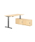 Sitz-Steh-Schreibtischkombination XDSM 19, h&ouml;henverstellbar 63-127cm (H), 180x80cm (BxT), rechteckig, ahorn / graphit