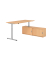 Sitz-Steh-Schreibtischkombination VXMST, h&ouml;henverstellbar 71-120cm (H), 180x80cm (BxT), rechteckig, buche / silber