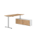 Sitz-Steh-Schreibtischkombination VXMST, h&ouml;henverstellbar 71-120cm (H), 180x80cm (BxT), rechteckig, asteiche / silber