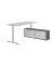 Sitz-Steh-Schreibtischkombination VXMST, h&ouml;henverstellbar 71-120cm (H), 180x80cm (BxT), rechteckig, grau / silber
