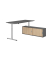 Sitz-Steh-Schreibtischkombination VXMST, h&ouml;henverstellbar 71-120cm (H), 180x80cm (BxT), rechteckig, graphit / silber
