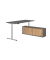 Sitz-Steh-Schreibtischkombination XDSM 19, h&ouml;henverstellbar 63-127cm (H), 180x80cm (BxT), rechteckig, graphit / silber