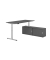 Sitz-Steh-Schreibtischkombination XDSM 19, h&ouml;henverstellbar 63-127cm (H), 180x80cm (BxT), rechteckig, graphit / silber