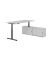 Sitz-Steh-Schreibtischkombination XDSM 19, h&ouml;henverstellbar 63-127cm (H), 180x80cm (BxT), rechteckig, grau / graphit